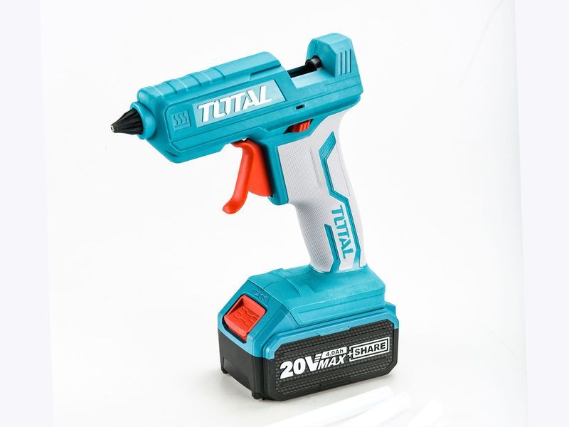 Total AKU 20V Li-Ion hot glue gun, 11.2mm, without battery and charger Total AKU 20V Li-Ion hot glue gun, 11.2mm, without battery and charger
