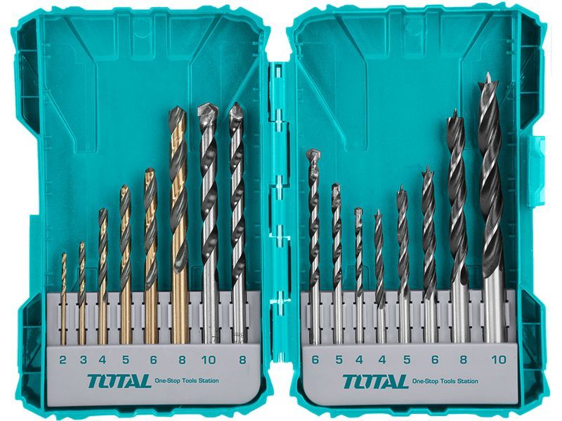 Drill bits, combi set, 16 pcs Drill bits, combi set, 16 pcs