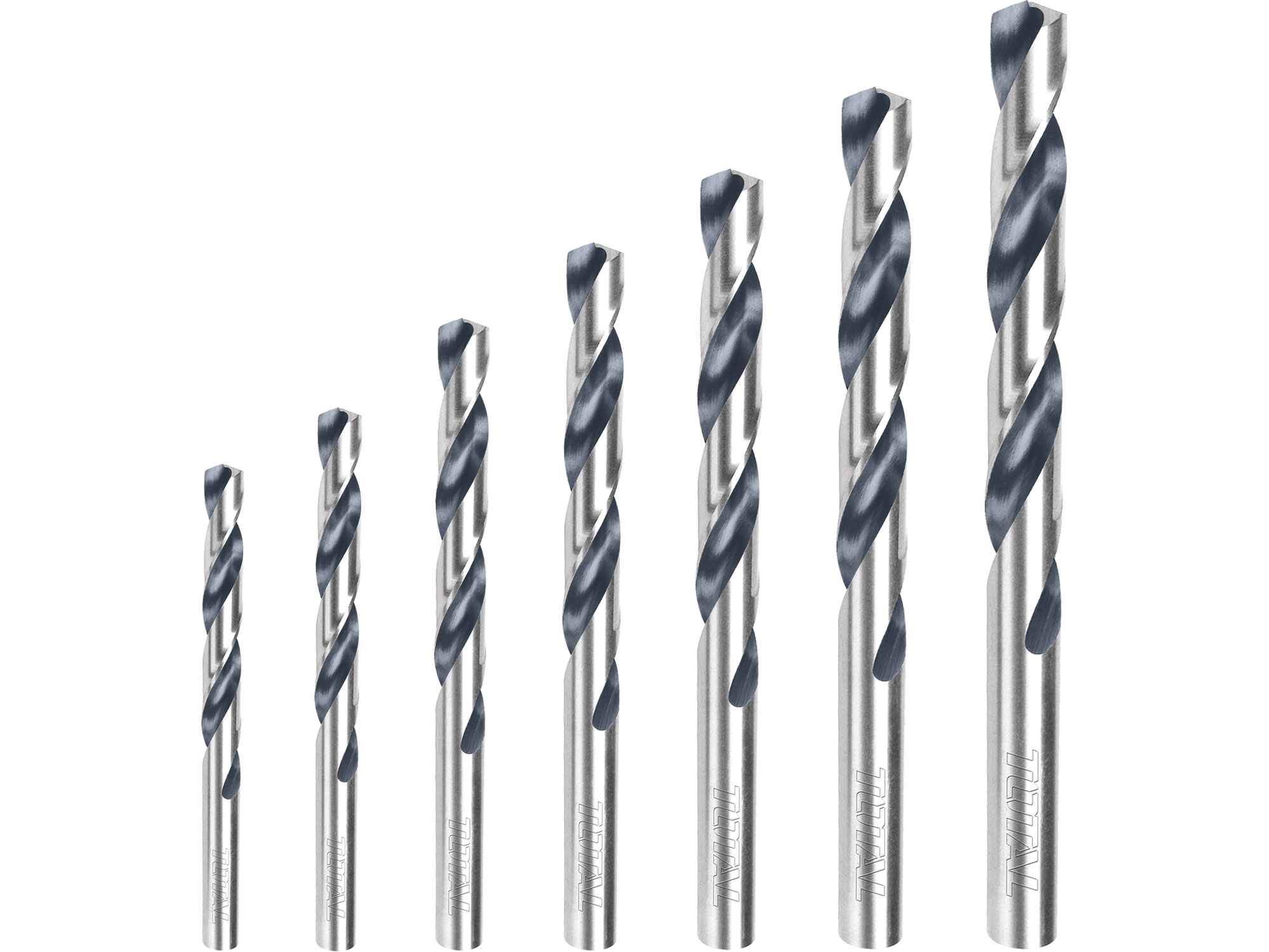 Drill bits for metal, HSS, set of 7, industry Drill bits for metal, HSS, set of 7, industry