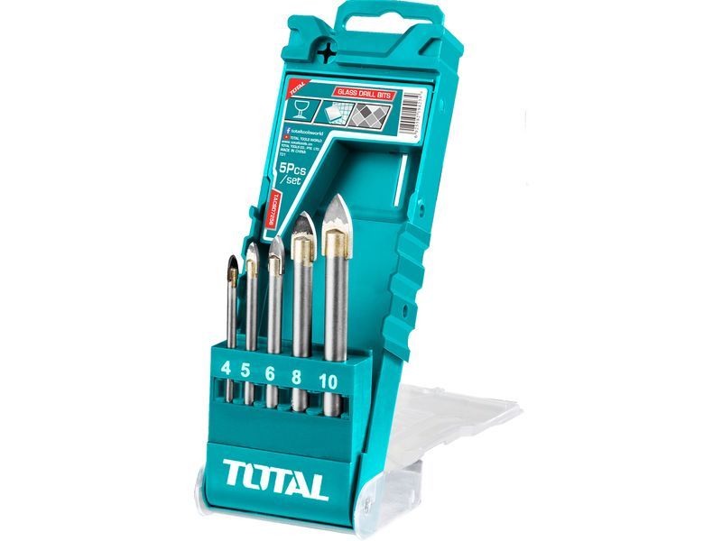 Drill bits for glass, set of 5, industrial Drill bits for glass, set of 5, industrial