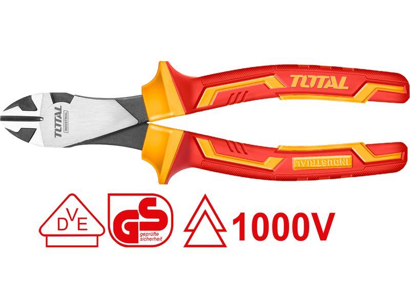 Total Electrician's side splitting pliers, robust, 180 mm, industrial Total Electrician's side splitting pliers, robust, 180 mm, industrial